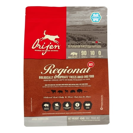 ORIJEN Regional Red Freeze-Dried Dog Food, 16 oz - Grain-Free, High Protein