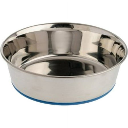 OurPets Durapet Stainless Steel Dog Bowl - 3 Qt / 96 Oz - Non-Slip Rubber Base