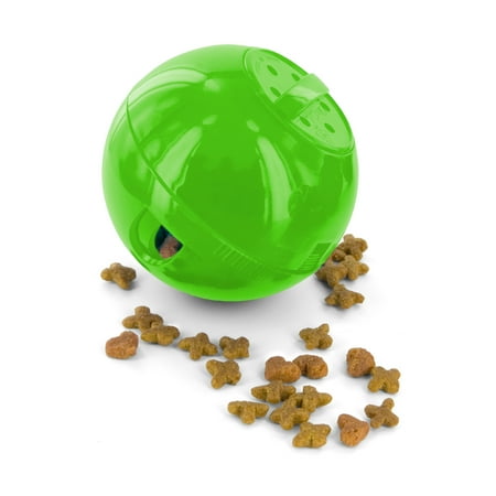 PetSafe Slimcat Feeder Ball - Interactive Cat Toy for Food and Treats - Green