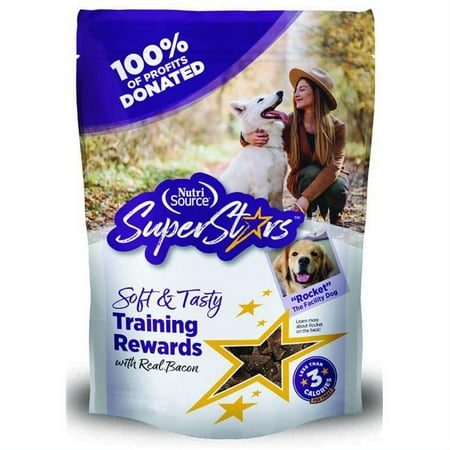 NutriSource SuperStars Soft & Tasty Bacon Training Dog Treats, 4 oz
