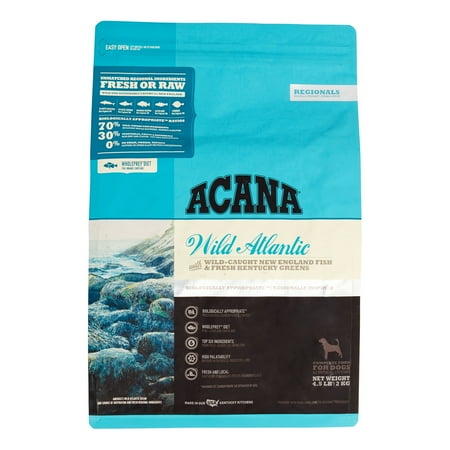 Acana Wild Atlantic Grain-Free Dry Dog Food - High Protein, Fish Recipe, 4.5 lb Bag