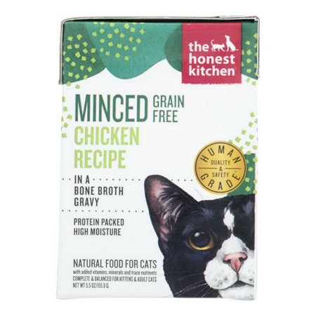 The Honest Kitchen Minced Chicken Recipe Wet Cat Food, Grain-Free, 5.5 oz Single or 12-Pack Case
