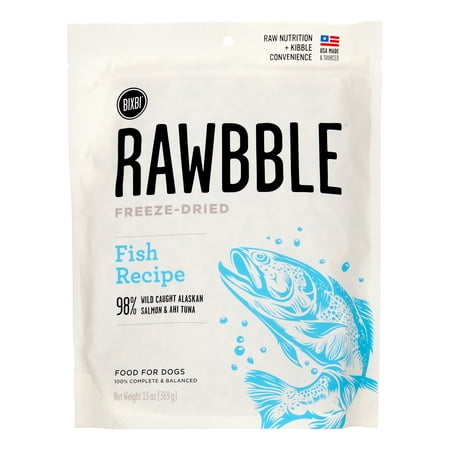 Bixbi Rawbble Grain-Free Fish Recipe Freeze Dried Dog Foo...