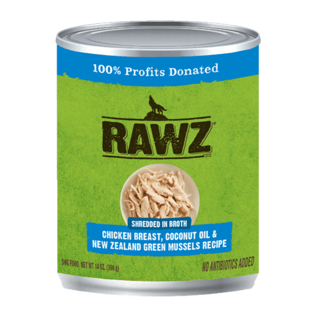 RAWZ Shredded Chicken Coconut Oil & Green Mussel Dog Food, 10oz