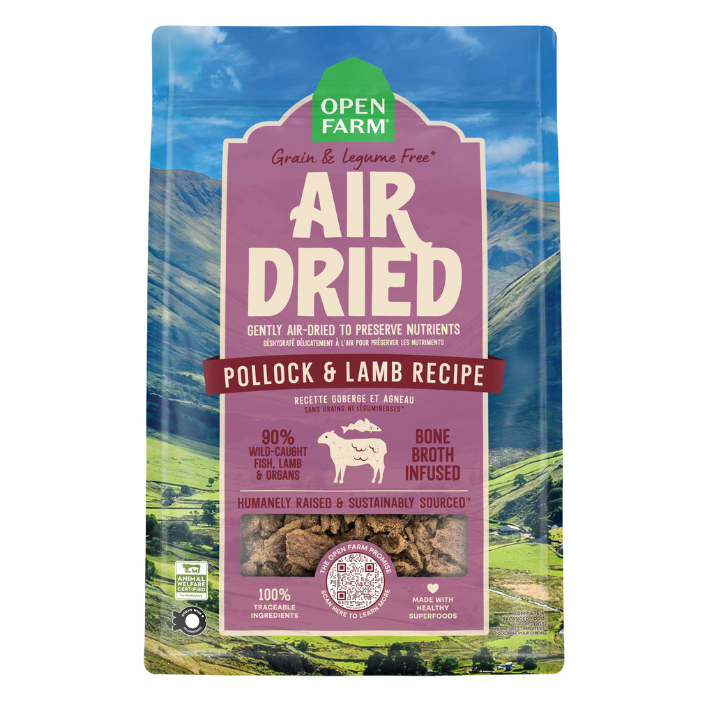 Open Farm Air Dried Dog Food, Pollock & Lamb Recipe, 1 lb / 16 oz