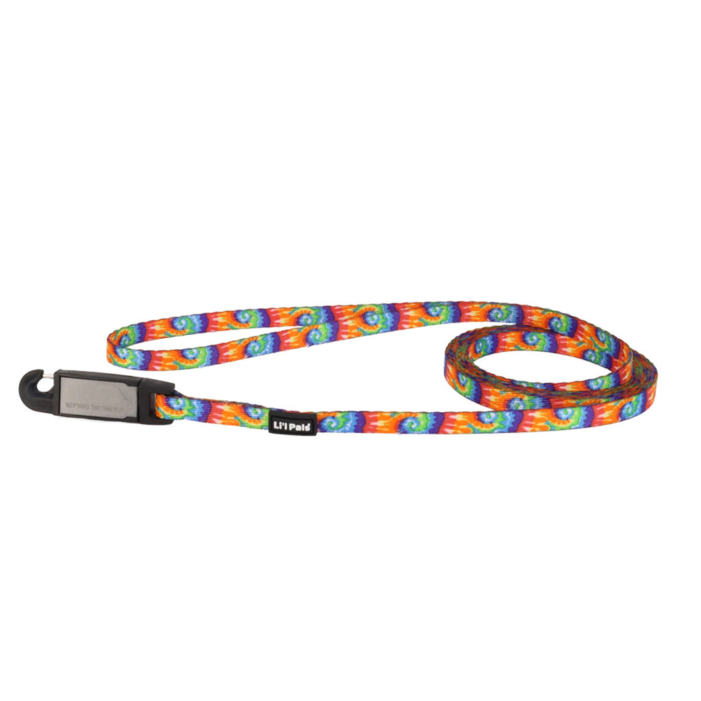 Li'l Pals Patterned Dog Leash - Bright Tie Dye - 5/8 inch