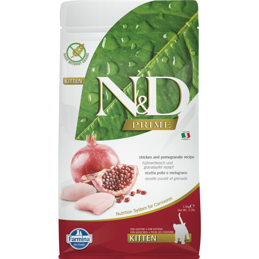 Farmina N&D Prime Kitten Food - Chicken & Pomegranate, Grain-Free, 5kg