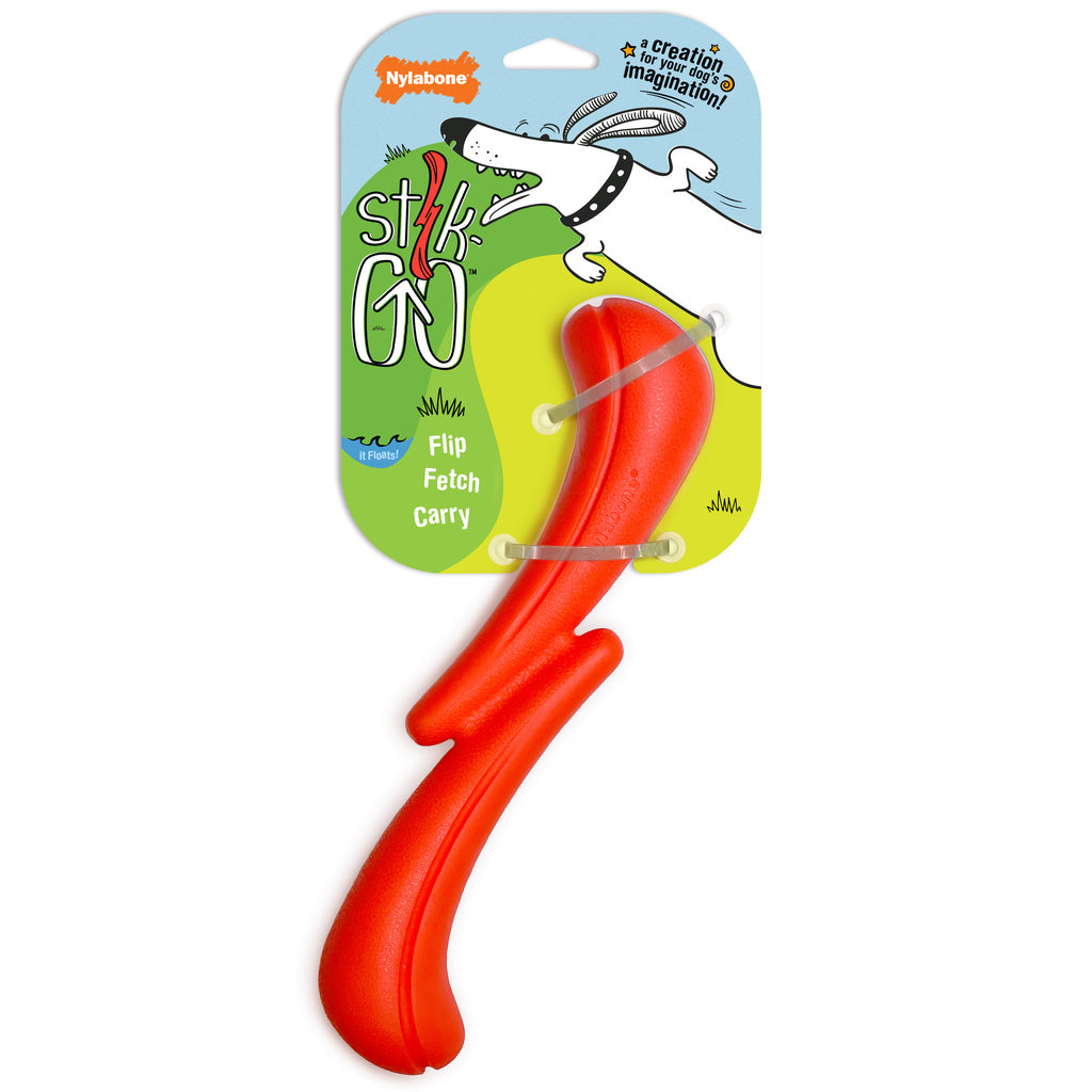 Nylabone Creative Play Stik-GO Interactive Dog Toy, Lightweight, Flexible, Floatable, Red