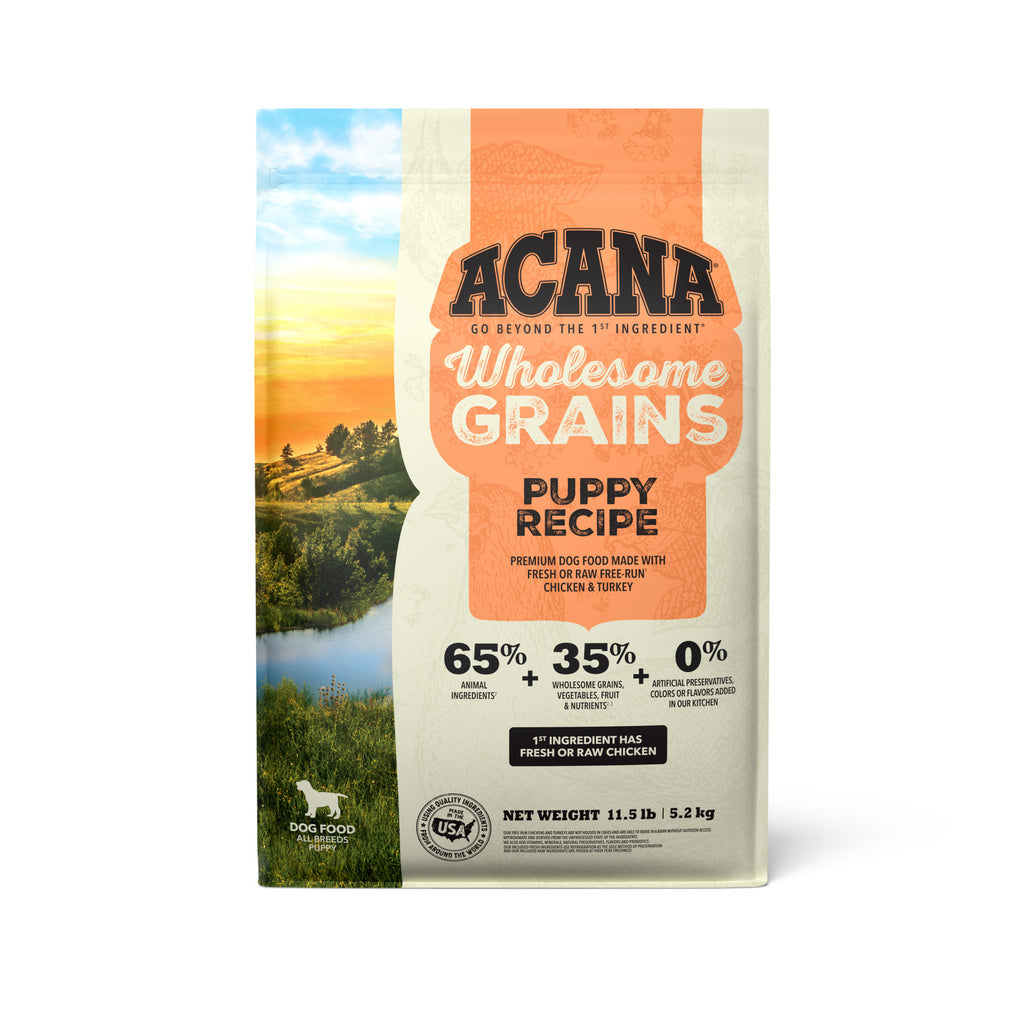 ACANA Wholesome Grains Puppy Recipe - Dry Dog Food - Chicken, Eggs & Turkey - 11.5 lb
