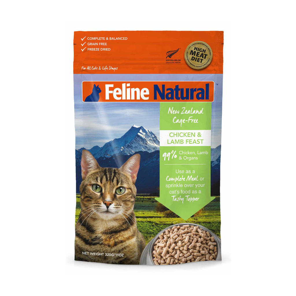 Feline Natural Chicken & Lamb Feast Freeze-Dried Cat Food, 11 oz Grain-Free