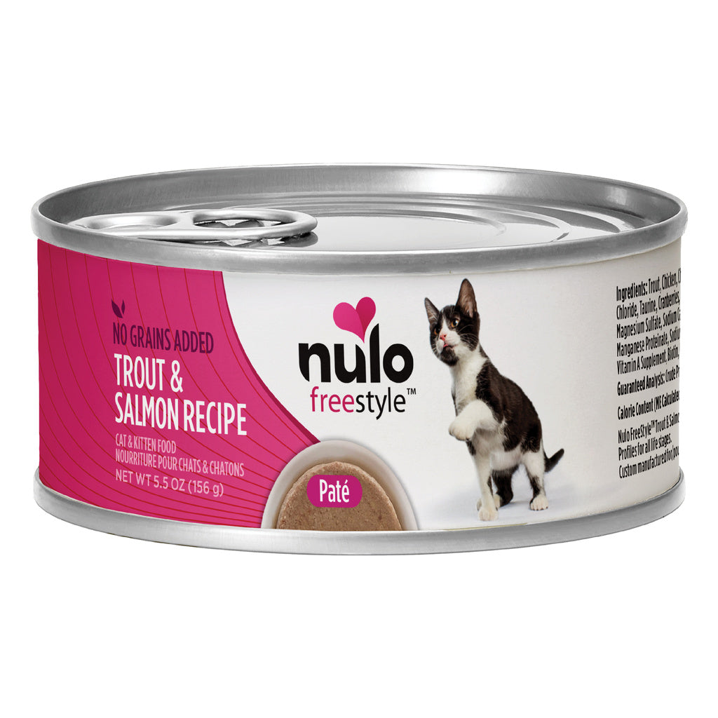 Nulo Freestyle Pate Trout & Salmon Grain-Free Canned Cat Food, 5.5 oz