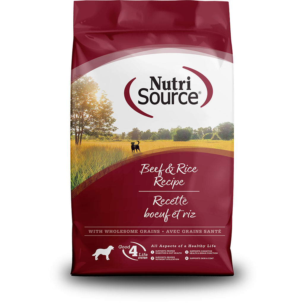 NutriSource Beef & Rice Dry Dog Food - 4 lb Bag
