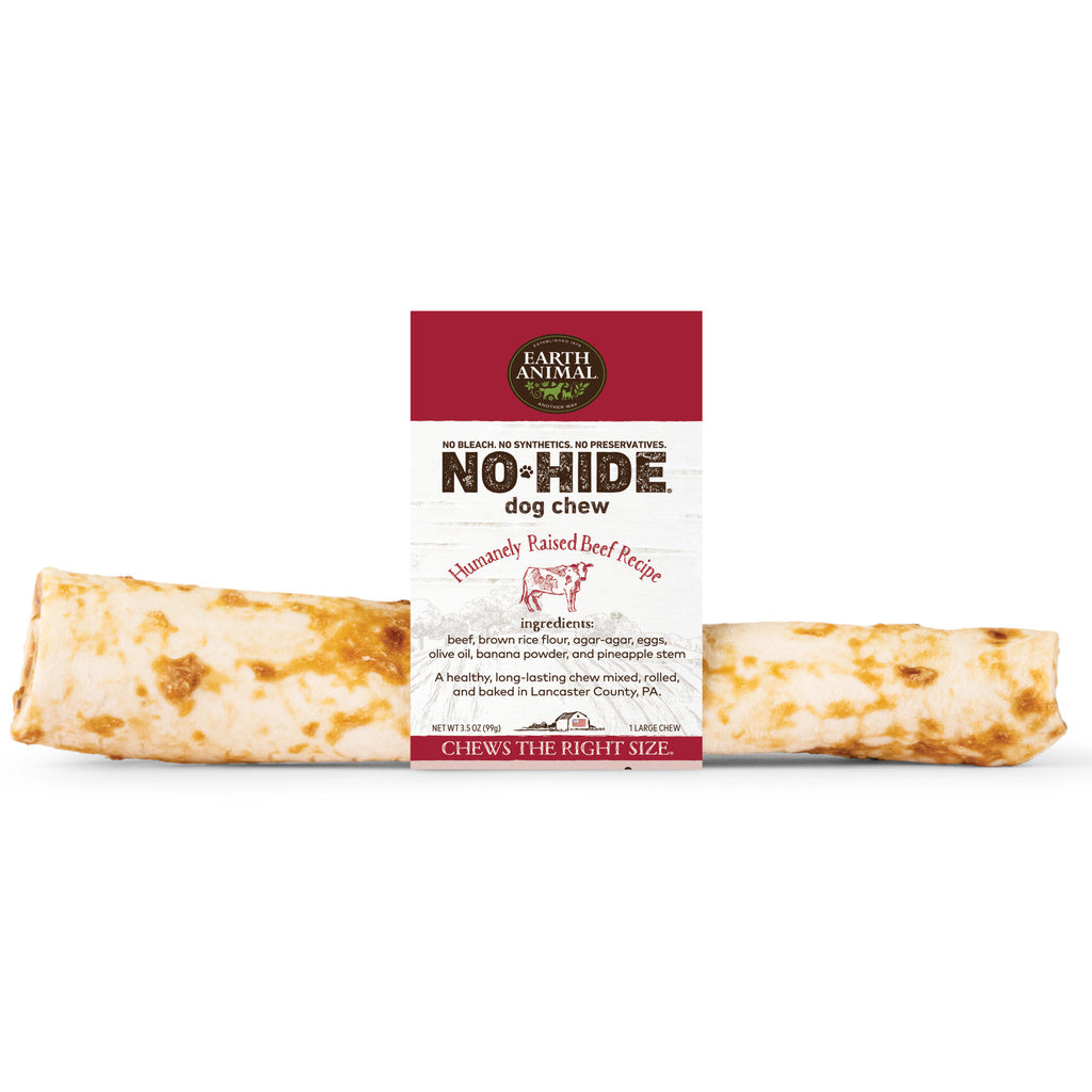Earth Animal No-Hide Beef Chew - 11 Inch, 3.5oz - Healthy Rawhide Alternative Dog Treat