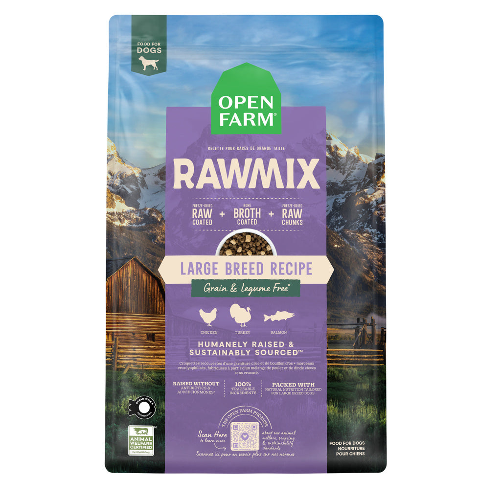 Open Farm RawMix Large Breed Grain-Free Dog Food, 20 lb - Salmon, Chicken & Turkey Recipe