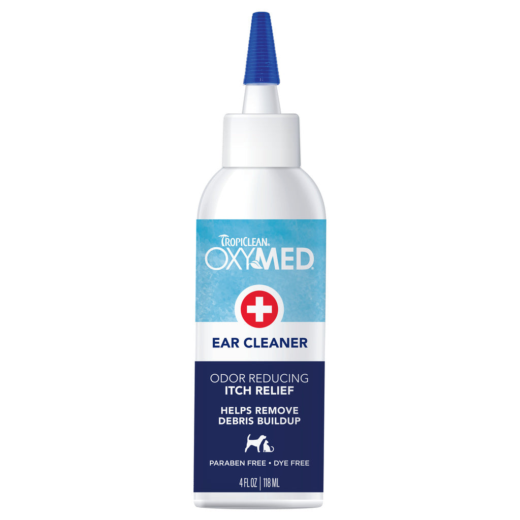 Tropiclean OxyMed Ear Cleaner for Pets - Gentle, Fast-Acting, Odor Reducing, 4 oz