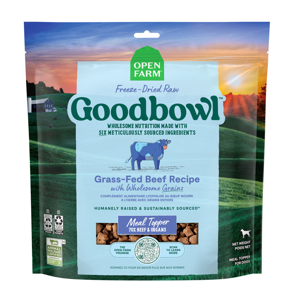 Open Farm Goodbowl Grass-Fed Beef Freeze Dried Raw Dog Food Topper, 8 oz