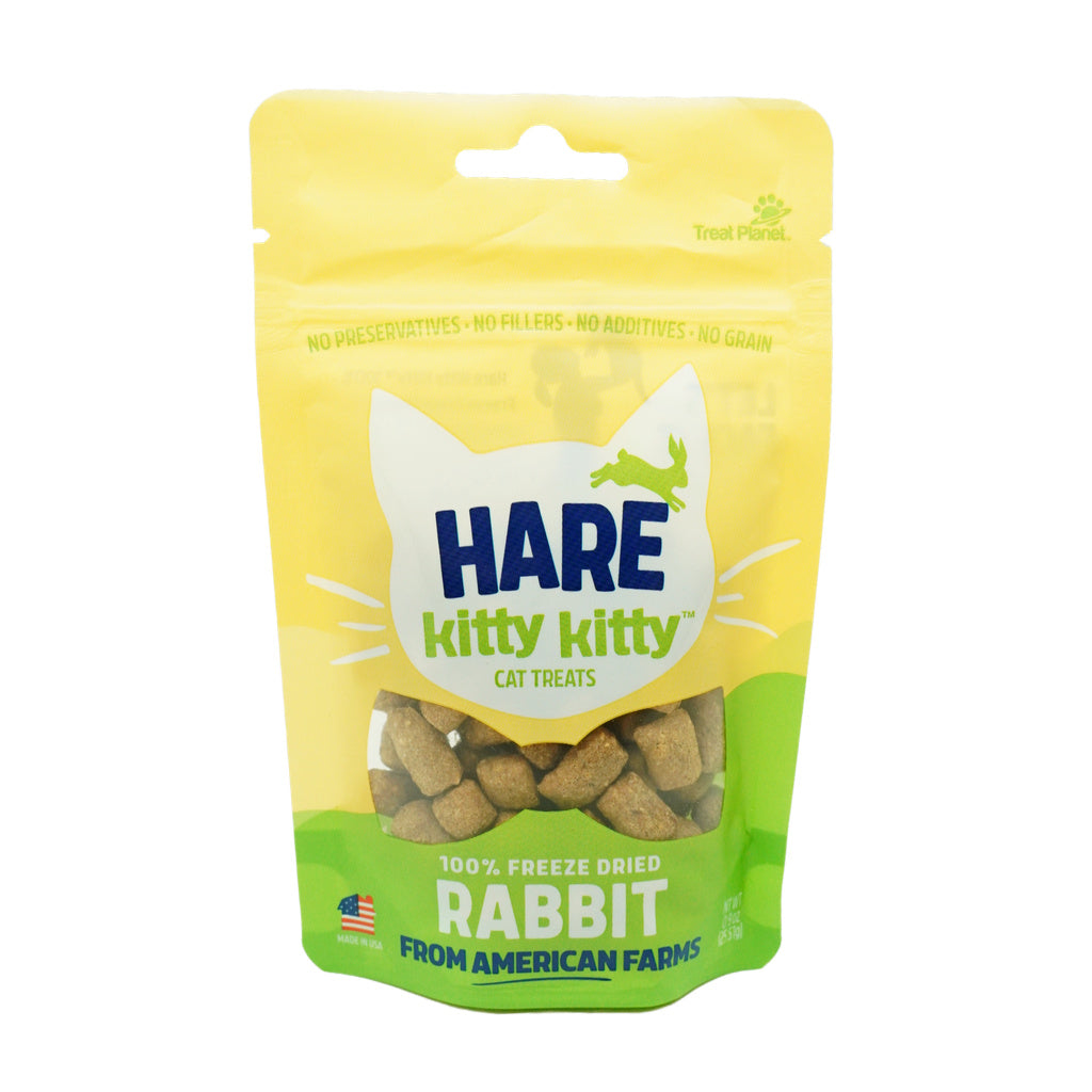 Hare Kitty Kitty 100% Freeze-Dried Rabbit Cat Treats - 0.9 oz Etta Says!