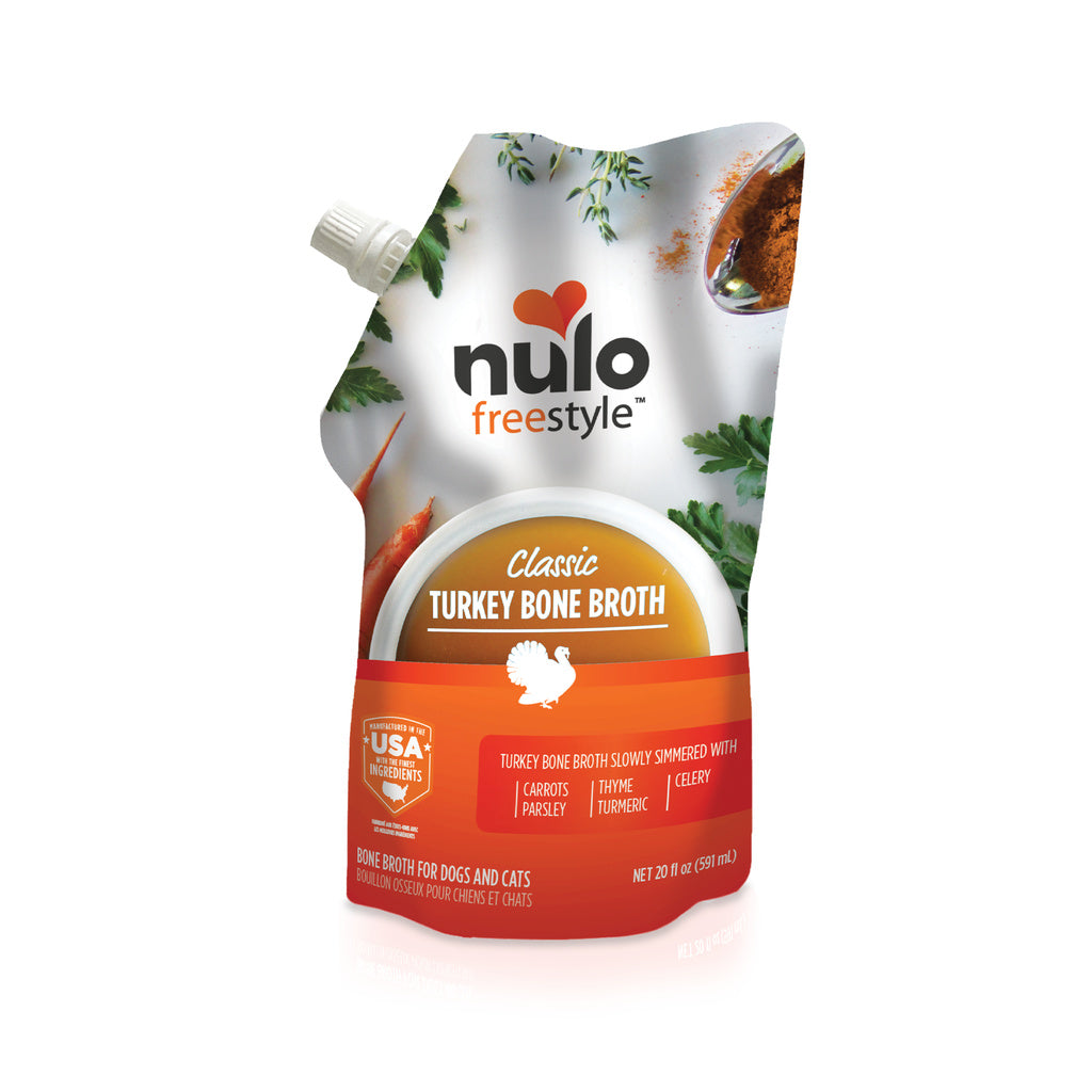 Nulo Freestyle Turkey Bone Broth for Dogs & Cats, 20 oz Pouch