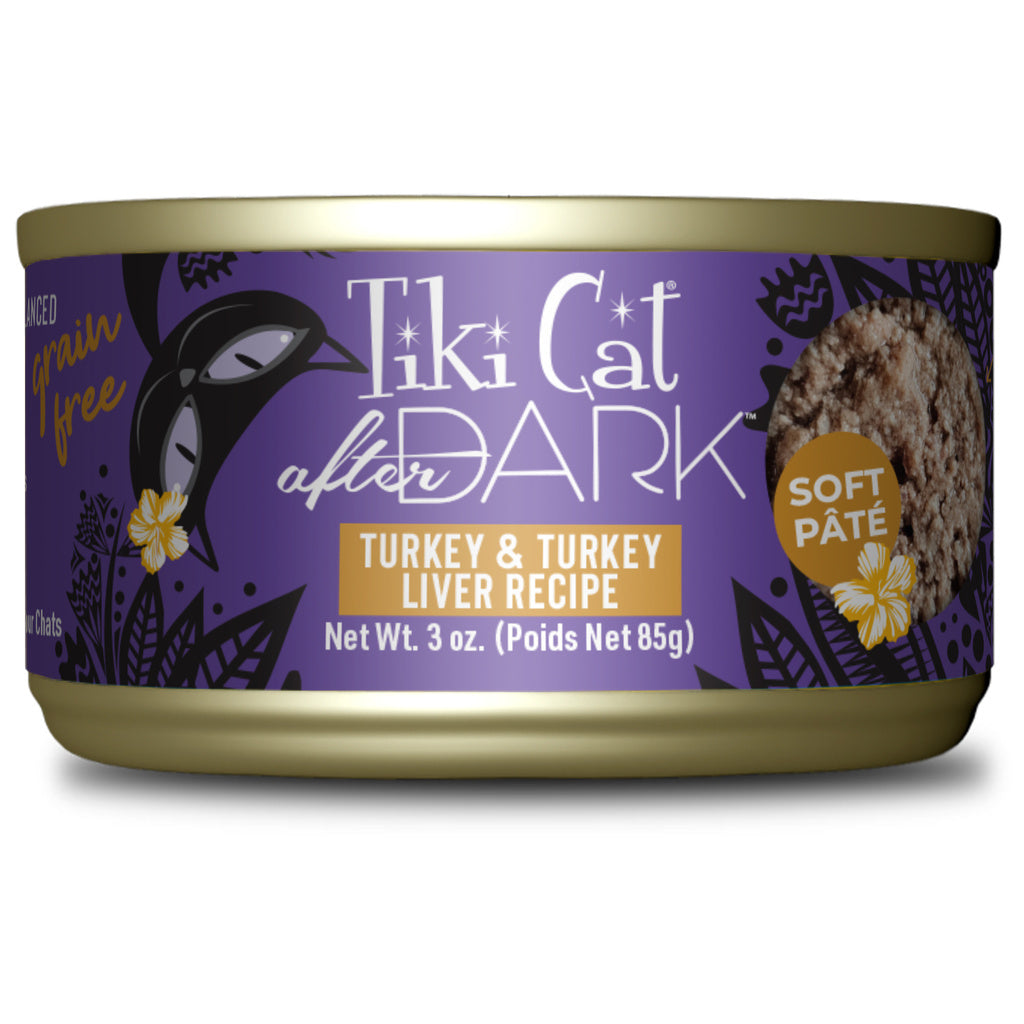 Tiki Cat After Dark Turkey & Turkey Liver Pate Wet Cat Food, 3 oz.