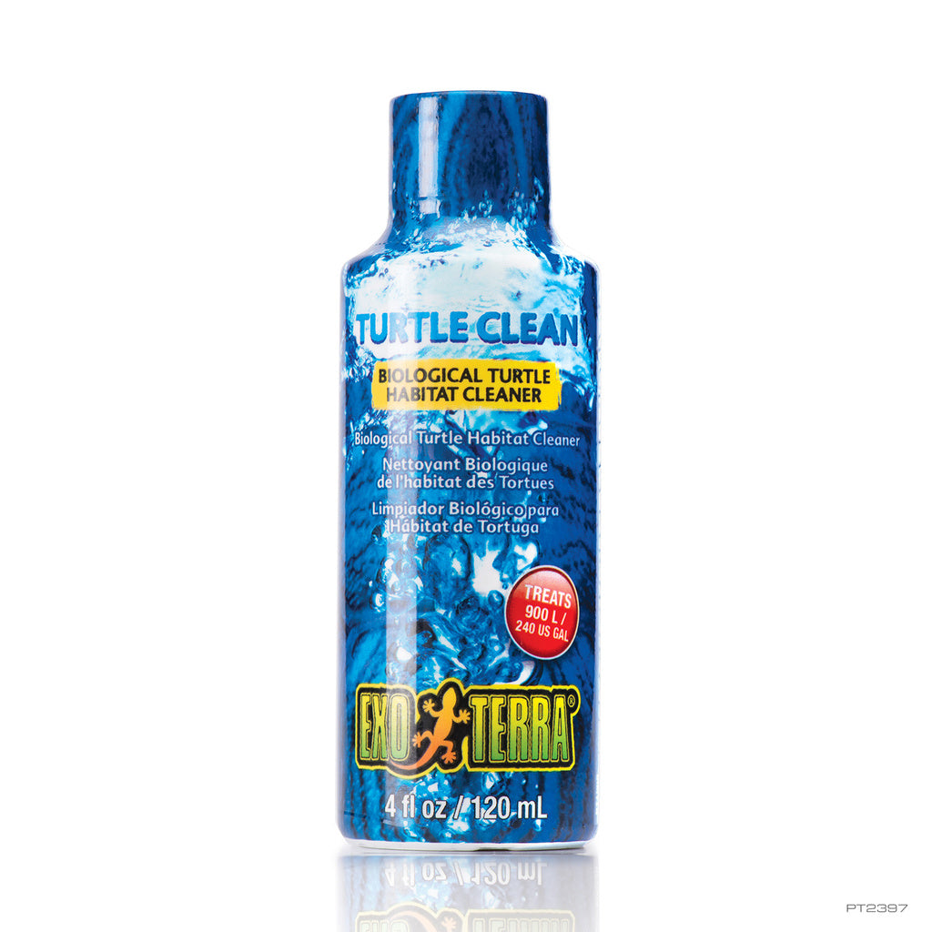 Exo Terra Turtle Clean Water Conditioner - 4 fl oz (120 ml) - Biological Habitat Cleaner