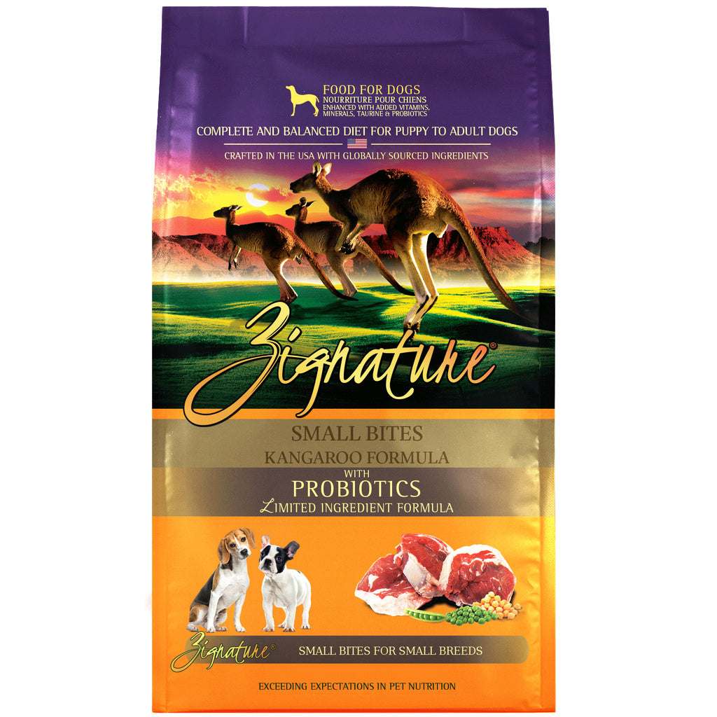 Zignature Kangaroo Small Bites Dry Dog Food, 4 lb - Limited Ingredient Formula