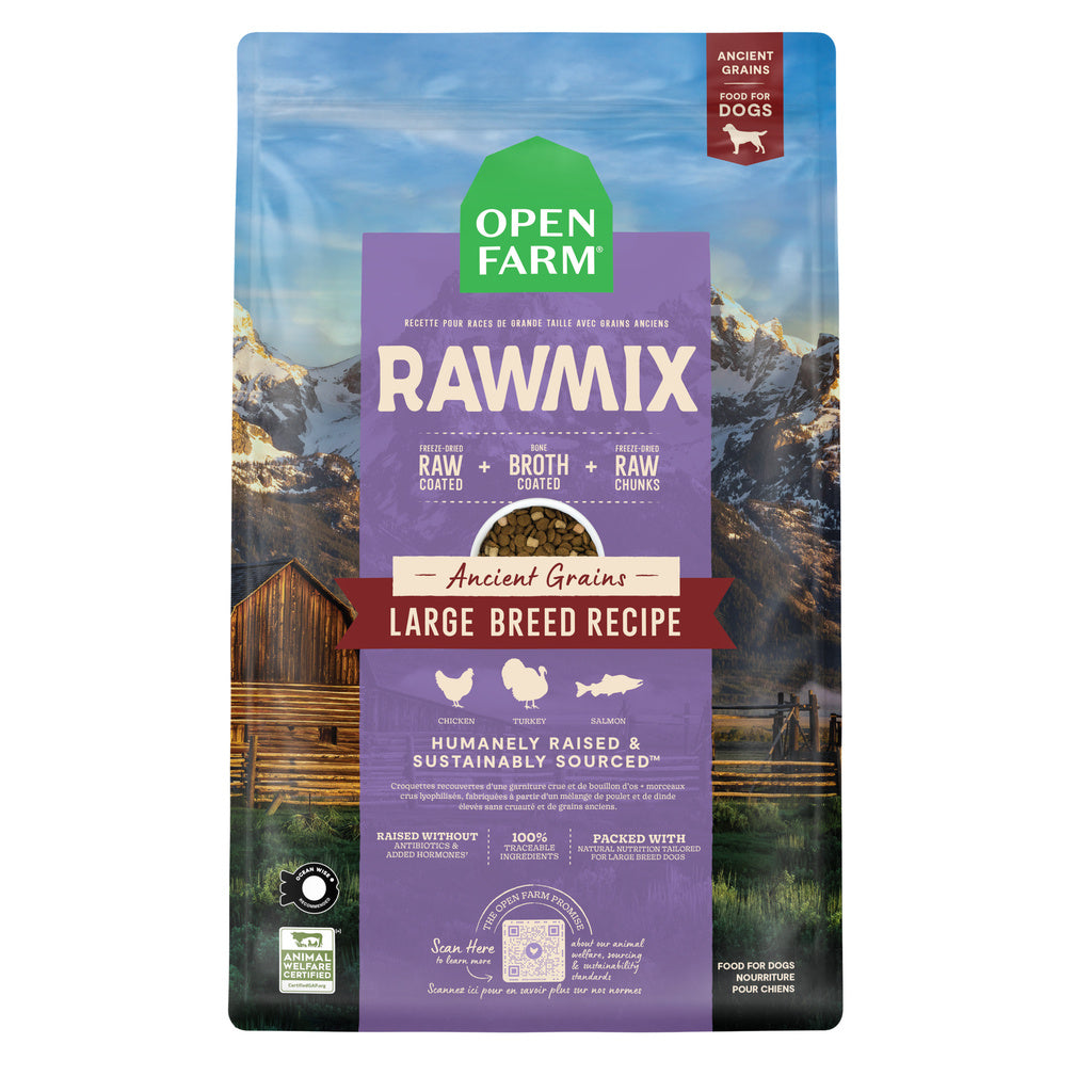 Open Farm RawMix Large Breed Dog Food, Ancient Grains, 20 lb Bag