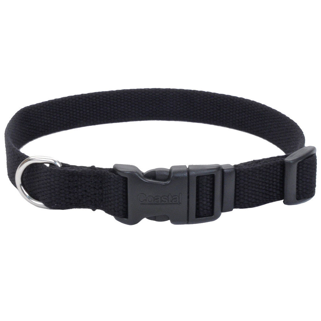 Coastal Pet New Earth Soy Dog Collar, Onyx Black, 3/4" x 12-18"