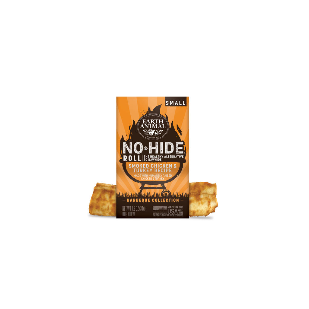 Earth Animal No-Hide BBQ Smoked Chicken & Turkey Chew - Small Dog Treat, 1 Pack