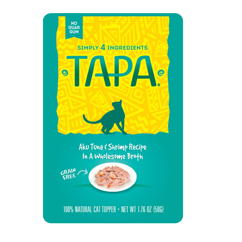 Tapa Tuna & Shrimp Cat Food Pouch, 1.76 oz - Natural Grain-Free Topper by Rawz