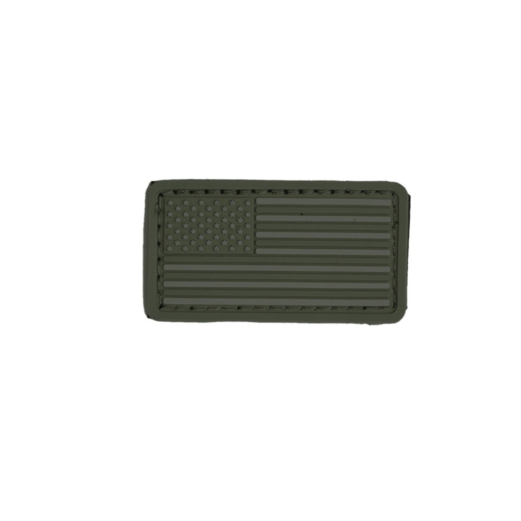 Boss Dog Tactical Collar Patch - Green USA Flag - One Size - Hook & Loop Fastener