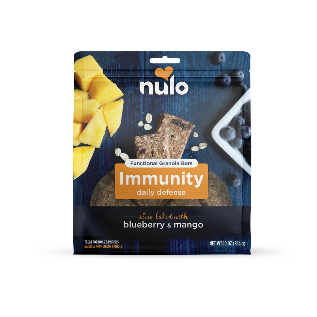 Nulo Functional Granola Immunity Dog Treats, 10 oz Bag, Blueberry & Mango Flavor