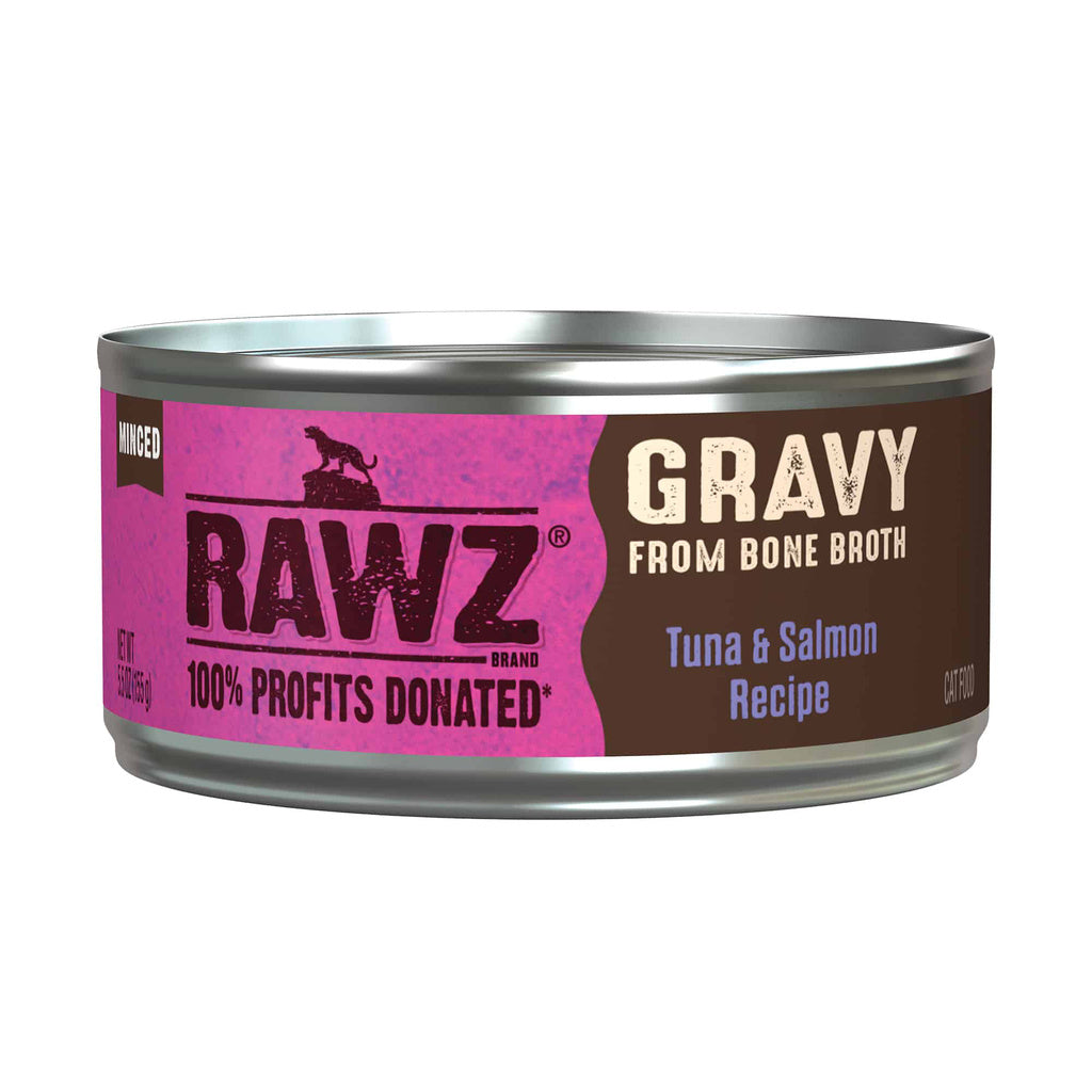Rawz Tuna & Salmon Gravy Wet Cat Food, 5.5 oz Can