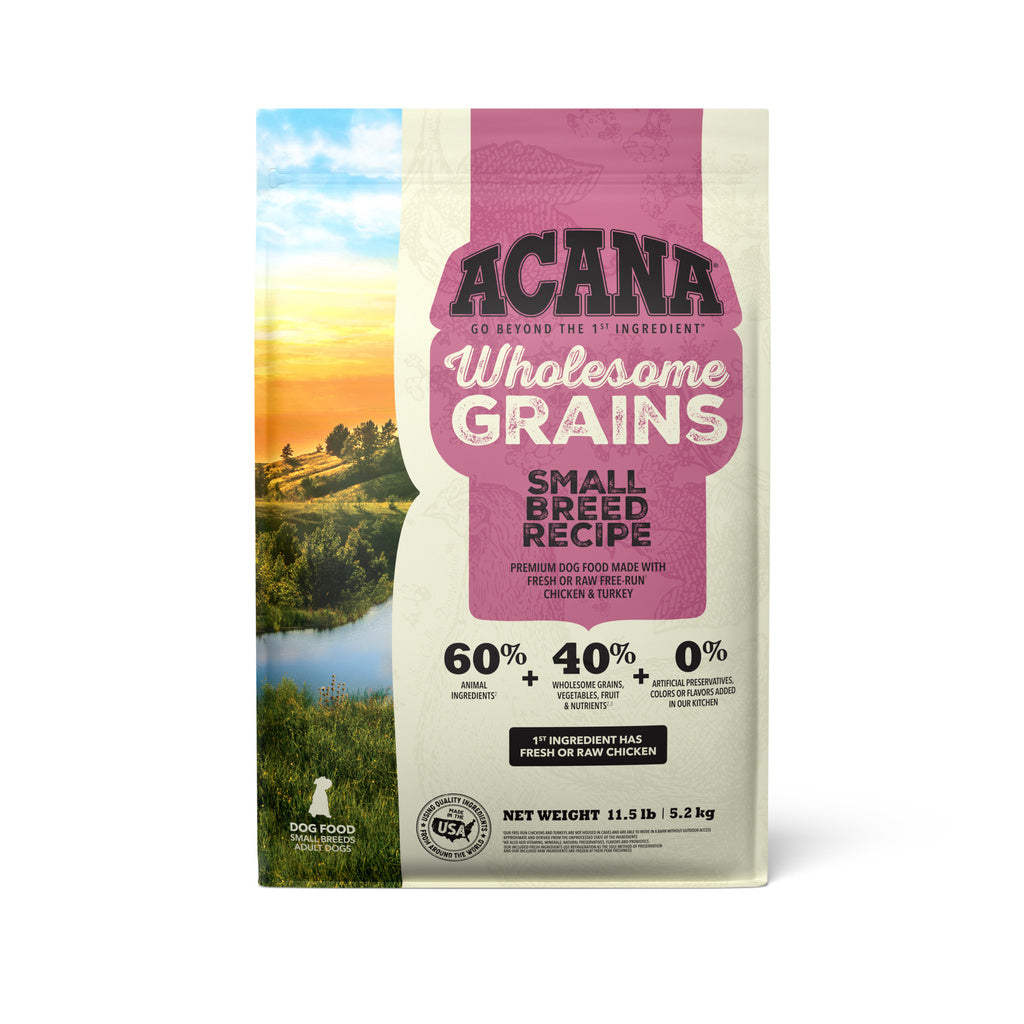 ACANA Wholesome Grains Small Breed Dog Food - Chicken, Eggs & Turkey Recipe - 11.5 lb Bag