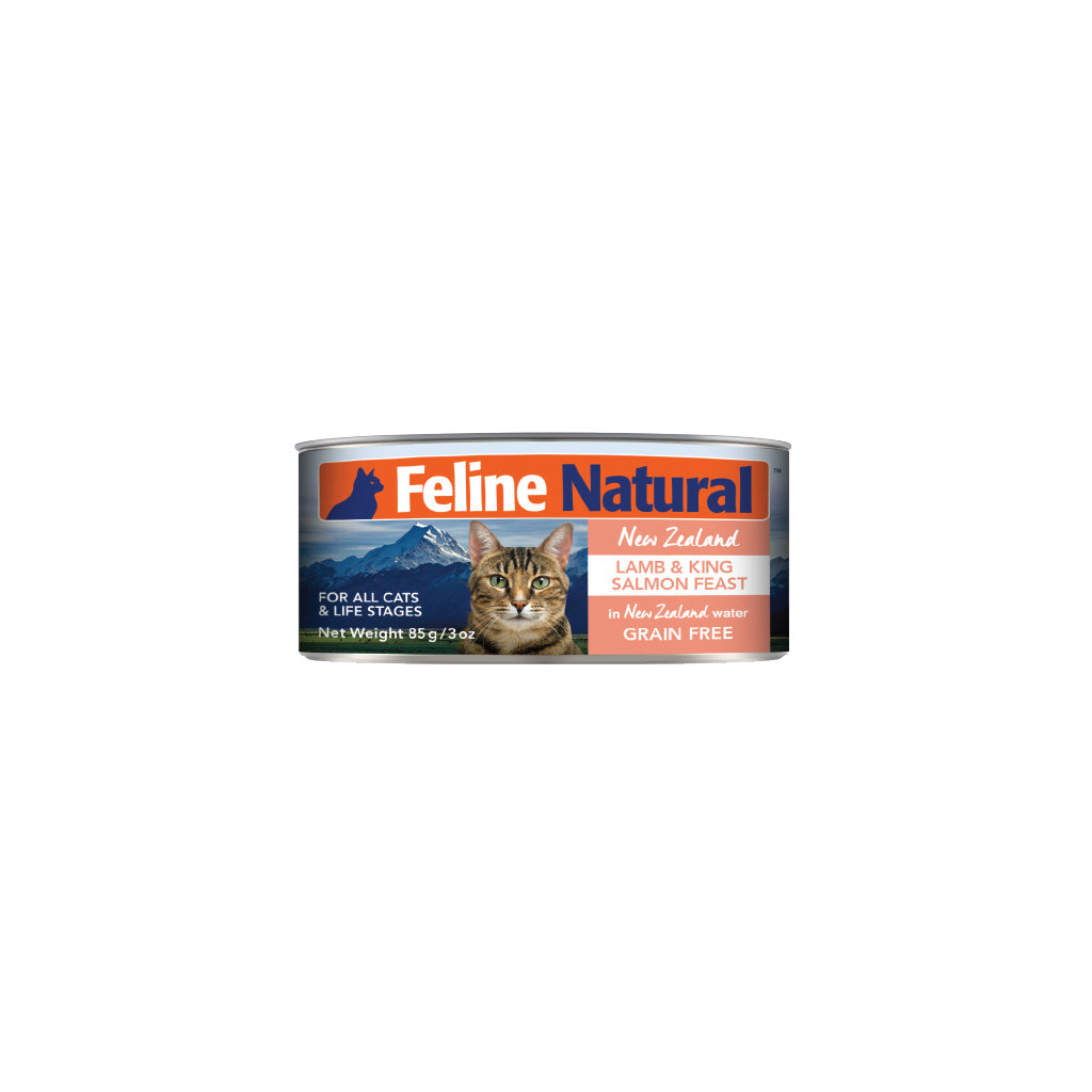 Feline Natural Grain Free Lamb and King Salmon Feast Canned Cat Food 3 Oz