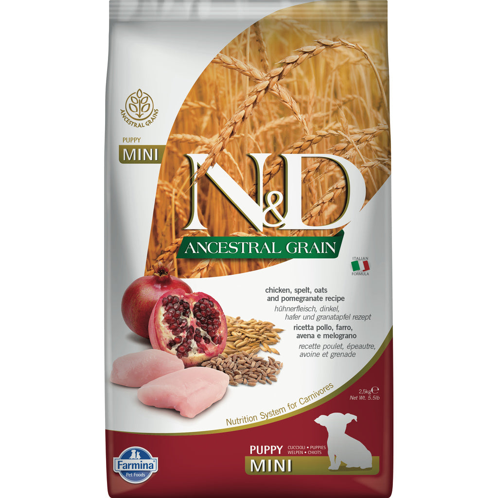 Farmina N&D Ancestral Grain Puppy Mini Chicken & Pomegranate 5.5 lb