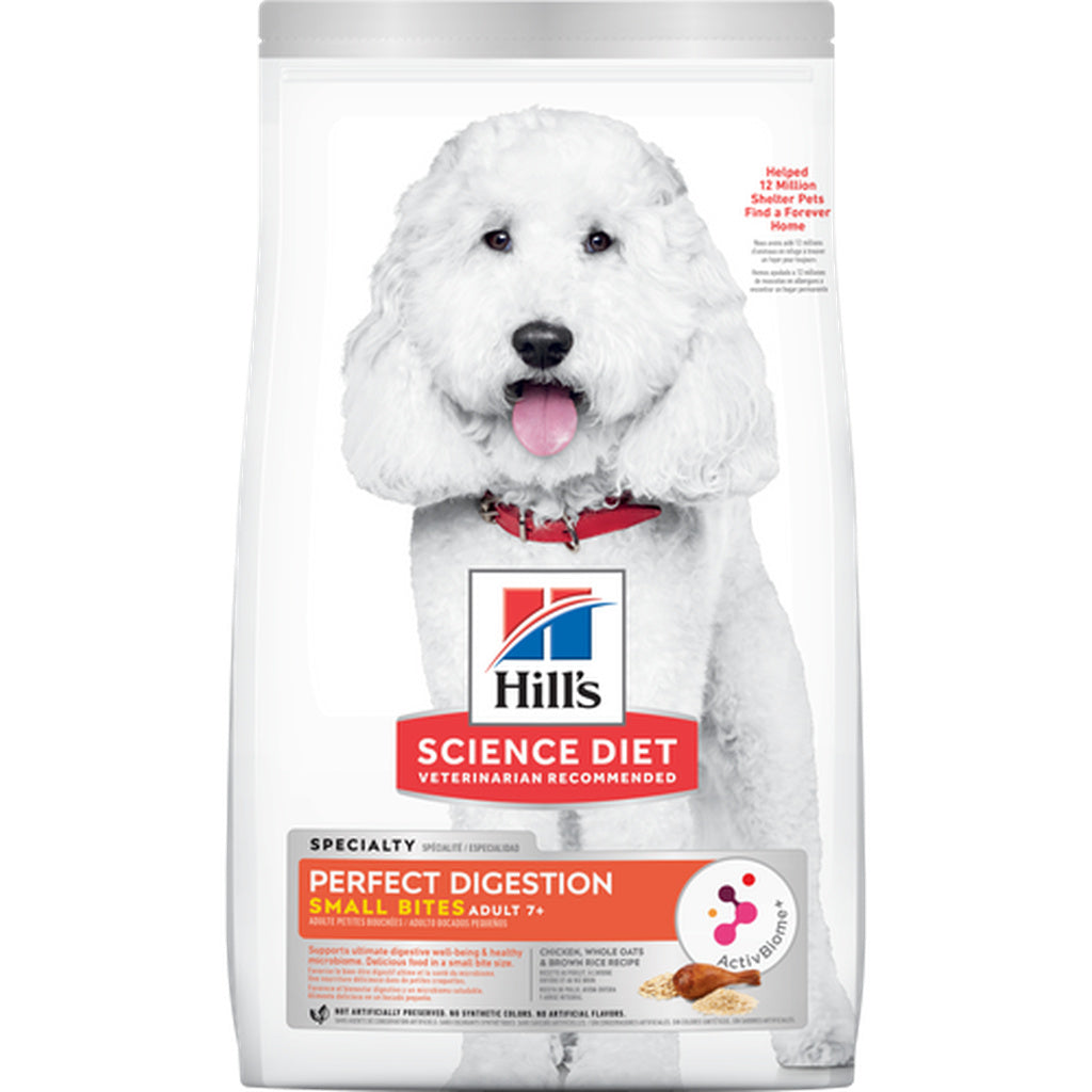 Hill's Science Diet Perfect Digestion Senior 7+ Small Bites Chicken Dry Dog Food, 12 lb Bag