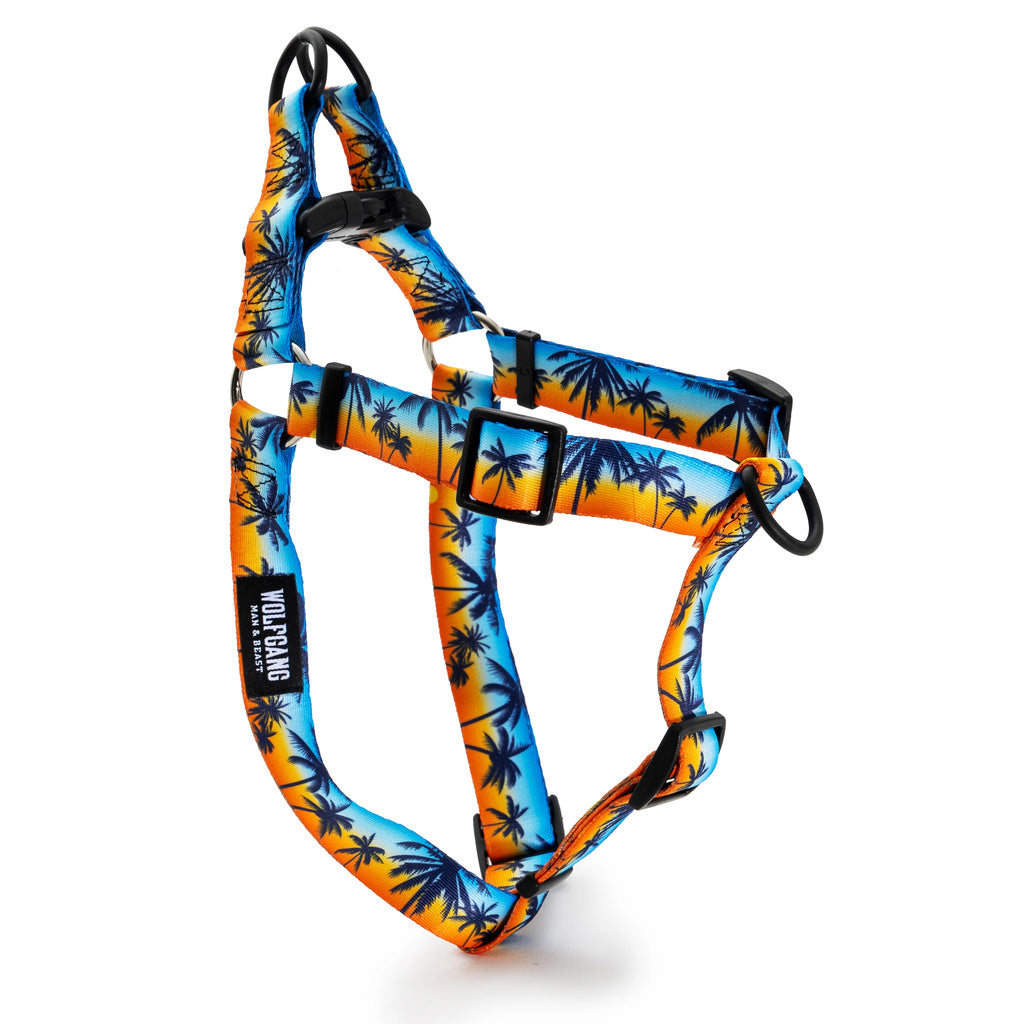 Wolfgang Heavy Duty Adjustable Dog Harness Sunset Palms (Size Varies)