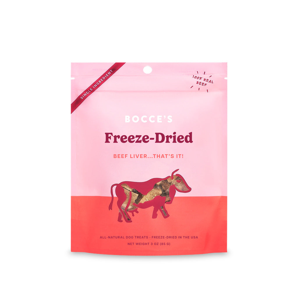 Bocce's Bakery Beef Liver Freeze-Dried Dog Treats - All Natural, 3 oz