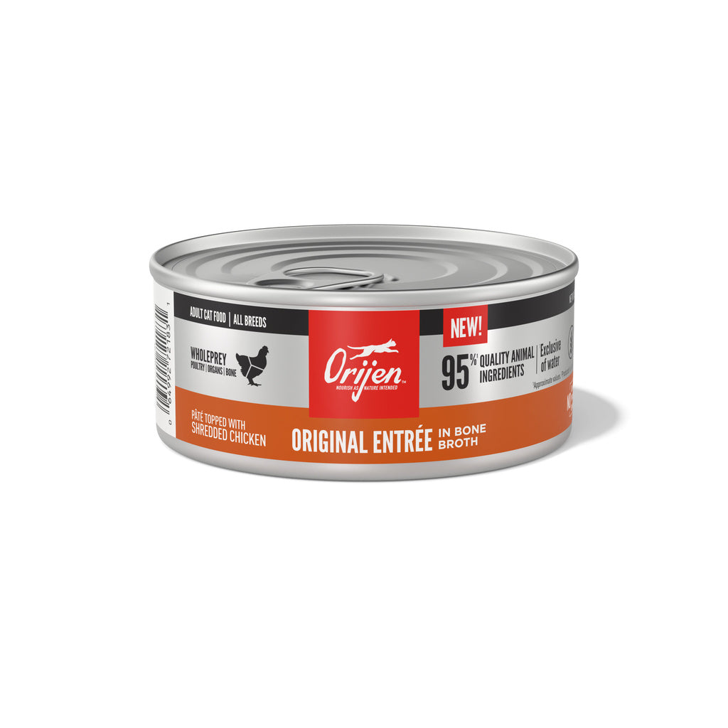 ORIJEN Pate Wet Cat Food, Original in Bone Broth, 5.5 oz Can