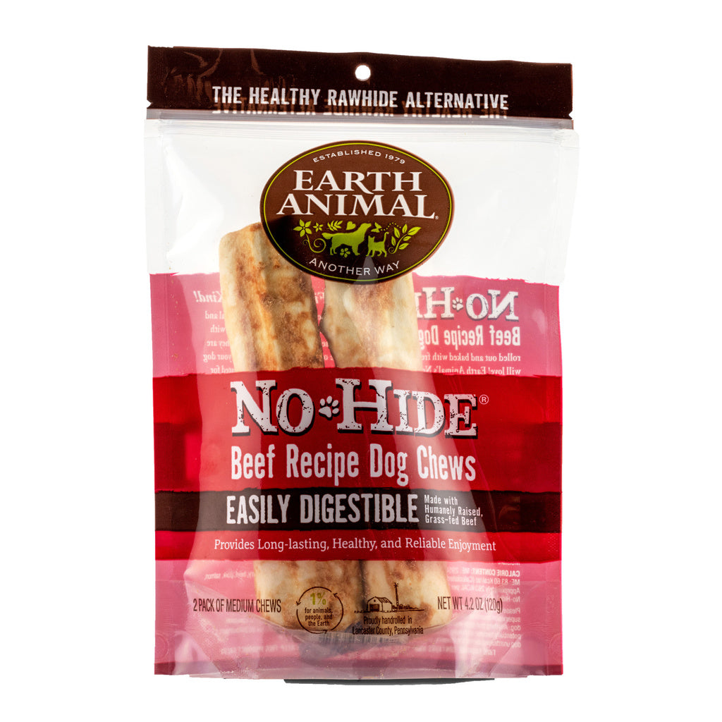 Earth Animal No Hide Beef 7" Dog Chews - 2 Pack, Medium, Rawhide-Free