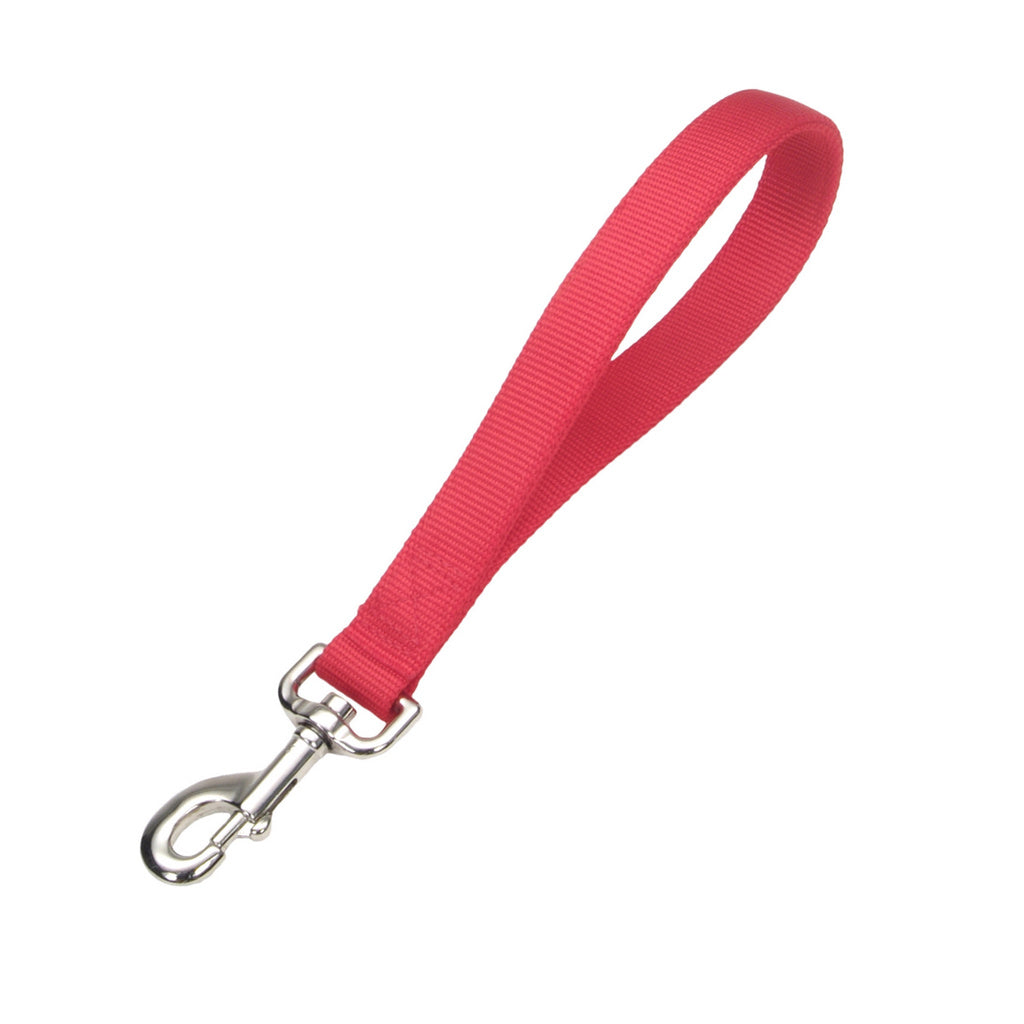 Coastal Pet Double-Ply Nylon Traffic Dog Leash, Red, 1 inch x 12 inch