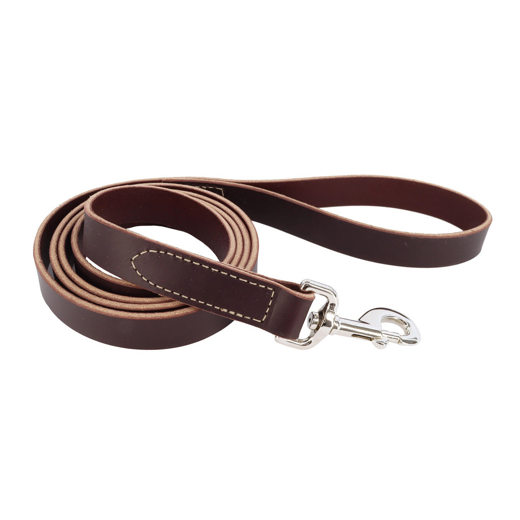 Coastal Pet Circle T Latigo Leather Dog Leash 5/8" x 6'