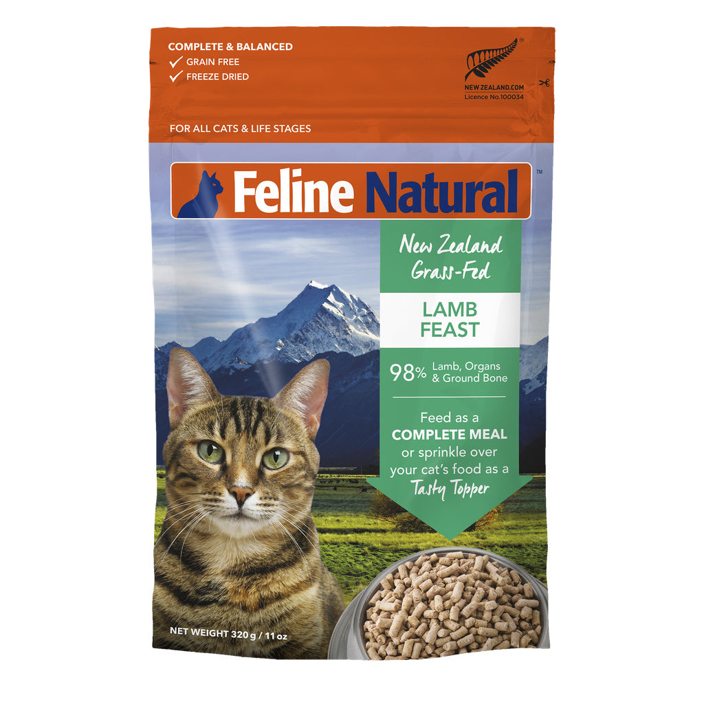 Feline Natural Freeze-Dried Lamb Feast Cat Food, 11 oz / 320g, Grain-Free