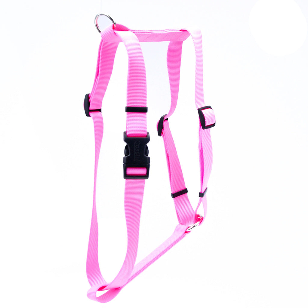 Coastal Adjustable Dog Harness - Pink - Size: 1" x 22"-38"