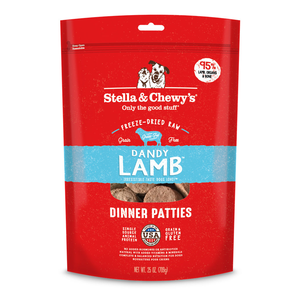 Stella & Chewy's Dandy Lamb Dinner Patties Freeze-Dried Raw Dog Food, 25 oz