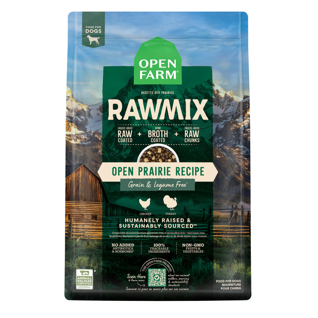 Open Farm RawMix Grain-Free Open Prairie Recipe Dry Dog Food, Chicken & Turkey, 20 lb Bag