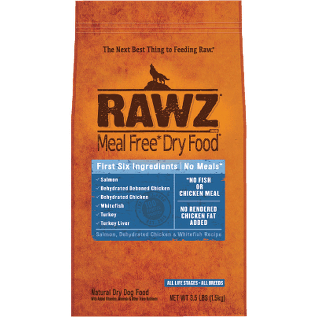 Rawz Dry Dog Food - Salmon, Chicken & Whitefish Recipe - 10lb Meal Free