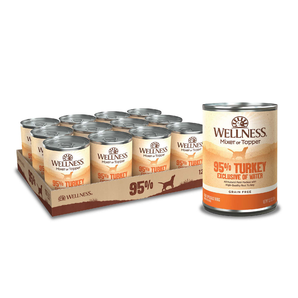 Wellness 95% Grain Free Turkey Wet Dog Food, 13.2 oz Can