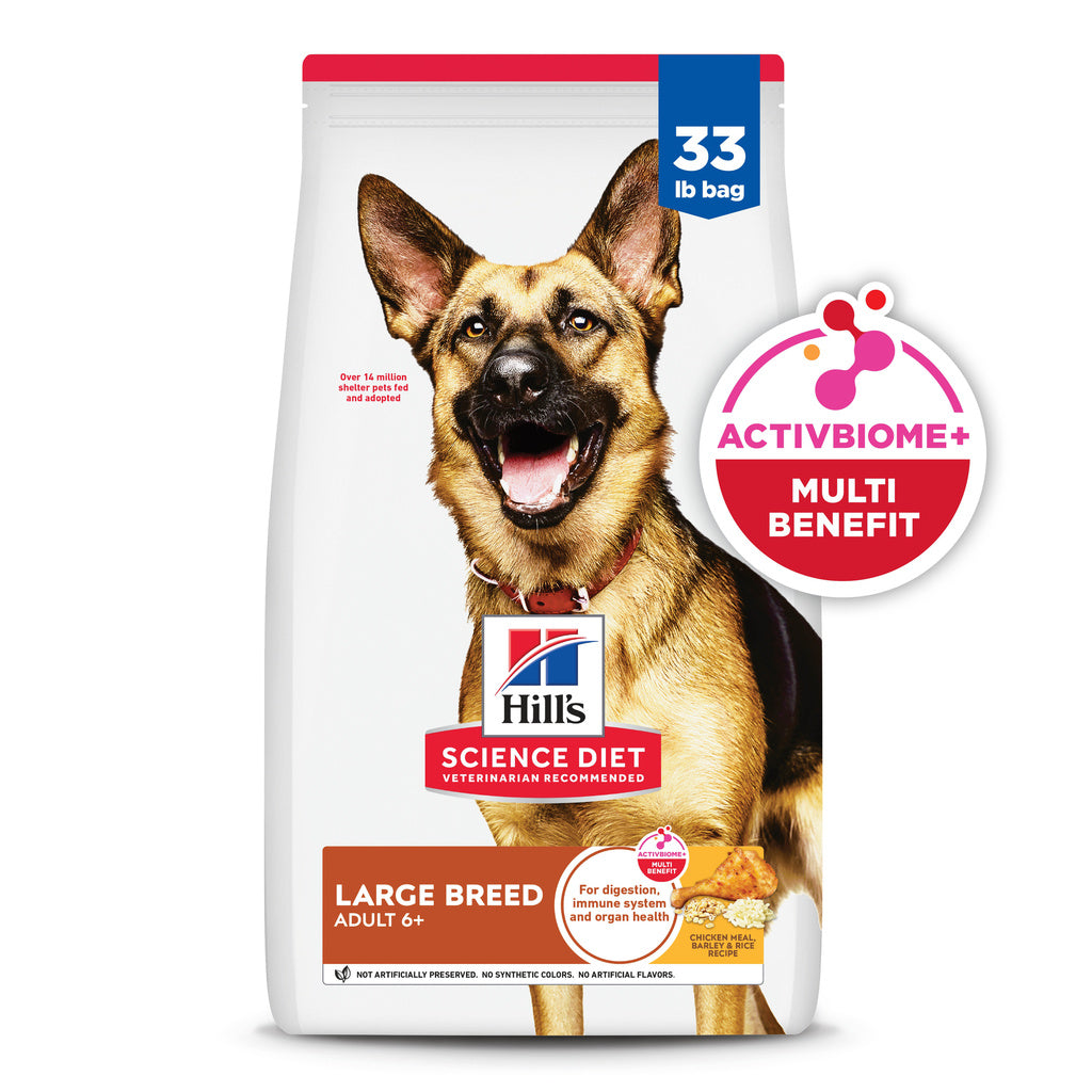 Hill's Science Diet Senior 6+ Large Breed Chicken, Barley & Rice Dry Dog Food, 33 lb Bag