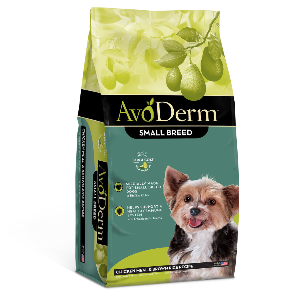 AvoDerm Small Breed Adult Chicken Meal & Brown Rice Formula Dry Dog Food, 7 lb Bag